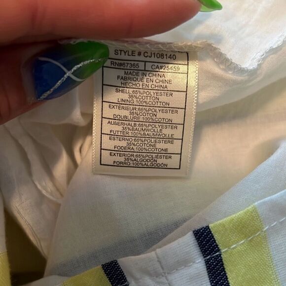 NWT Cupcakes and Cashmere Women's Yellow Marguerite Stripes Sheath Dress Size 10 - Picture 9 of 9